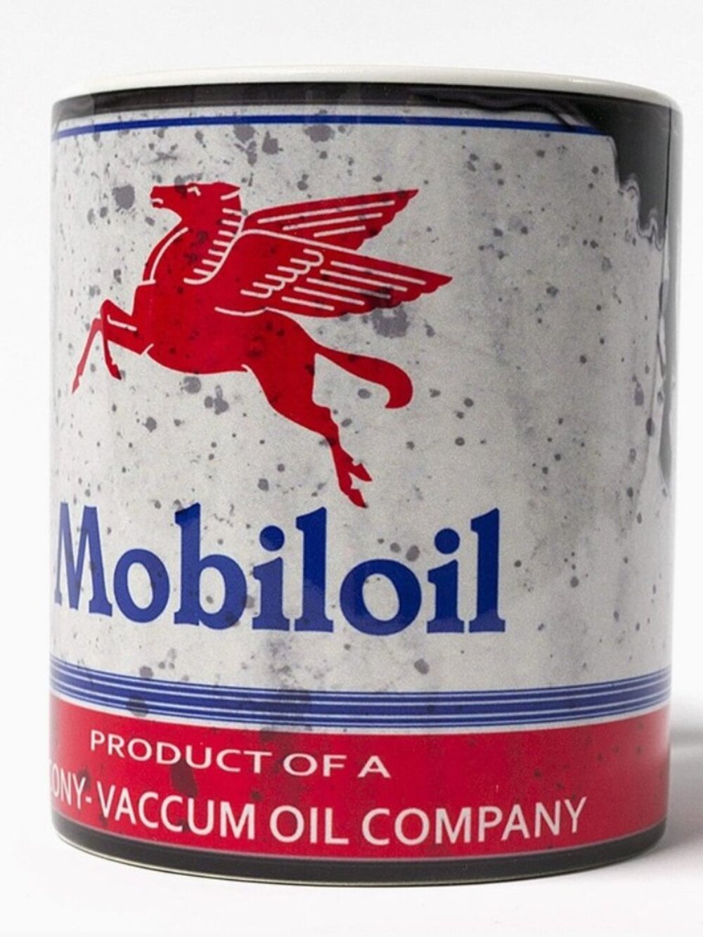 Mobil Lube Motor Oil Can Coffee Mug